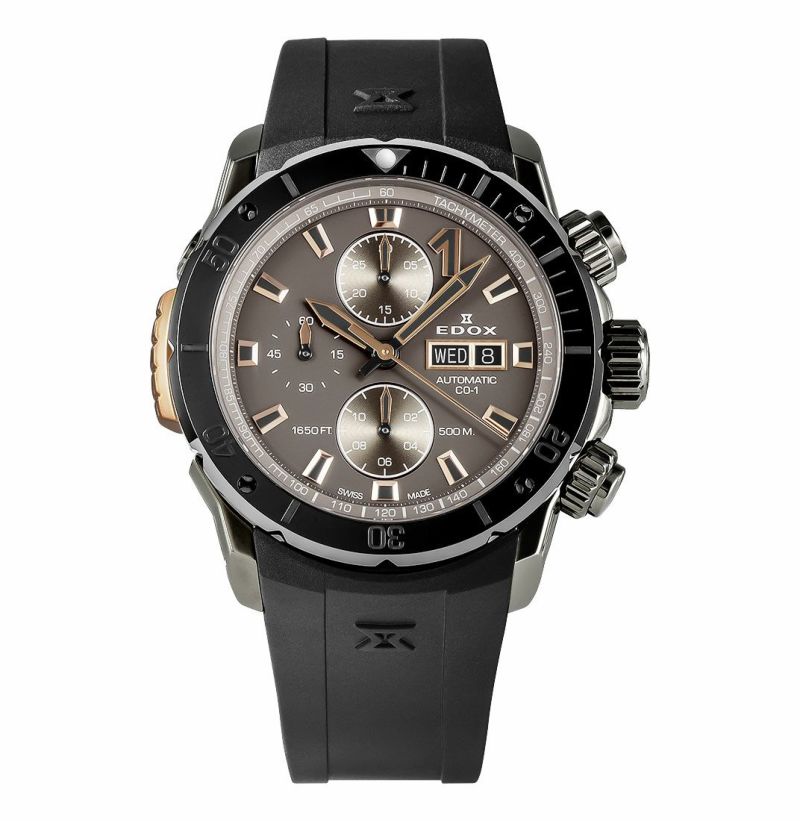 エドックス(EDOX) クロノオフショア1 ベゼルロック クロノグラフ